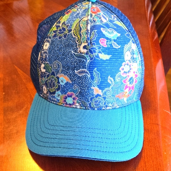 PRANA Trucker Hat. Fun and colorful prints on the front panel and a mesh back. - Picture 1 of 3